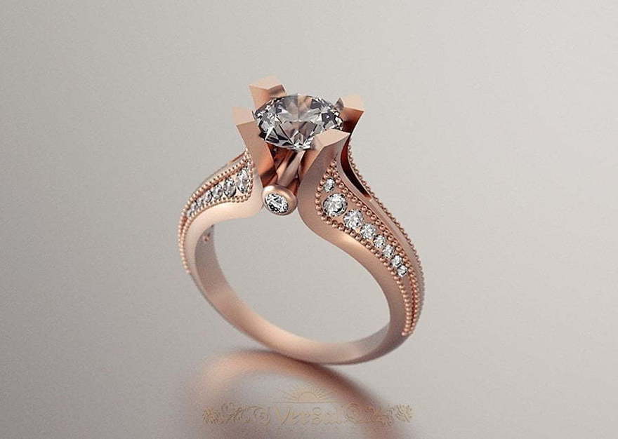 Помолвочное кольцо VGPK0004 из Розовое (красное) золото от Ювелирный Дом Версаль 1