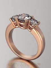 Помолвочное кольцо VGPK0038 из Розовое (красное) золото от Ювелирный Дом Версаль 1