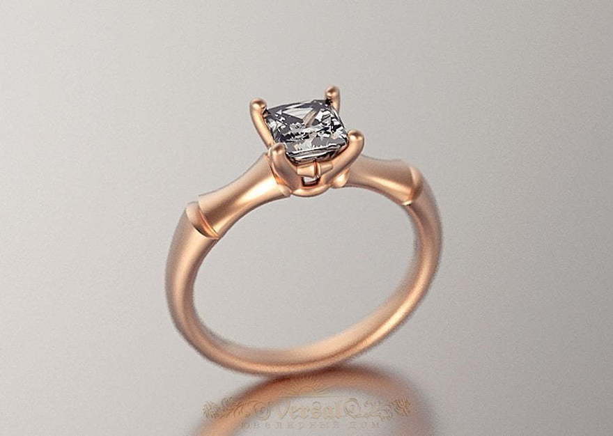 Помолвочное кольцо VGPK0023 из Желтое золото, Розовое (красное) золото от Ювелирный Дом Версаль 1