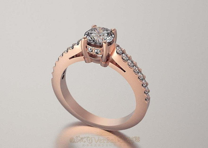 Помолвочное кольцо VGPK0027 из Розовое (красное) золото от Ювелирный Дом Версаль 1
