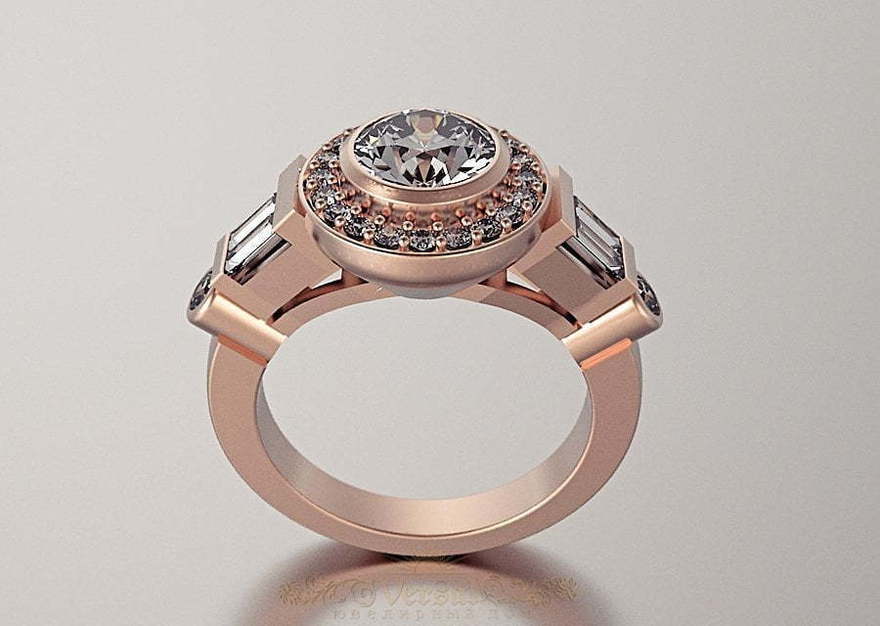 Помолвочное кольцо VGPK0025 из Розовое (красное) золото от Ювелирный Дом Версаль 1