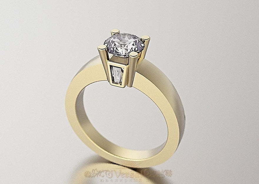 Помолвочное кольцо VGPK0014 из Желтое золото, Белое золото от Ювелирный Дом Версаль 2