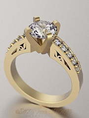 Помолвочное кольцо VGPK0016 из Белое золото, Желтое золото, Платина от Ювелирный Дом Версаль 2