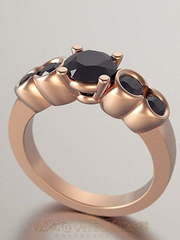 Помолвочное кольцо VGPK0051 из Розовое (красное) золото от Ювелирный Дом Версаль 1