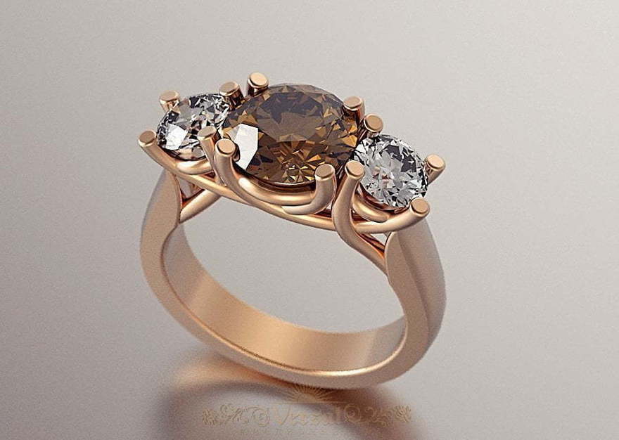 Помолвочное кольцо VGPK0063 из Розовое (красное) золото от Ювелирный Дом Версаль 1