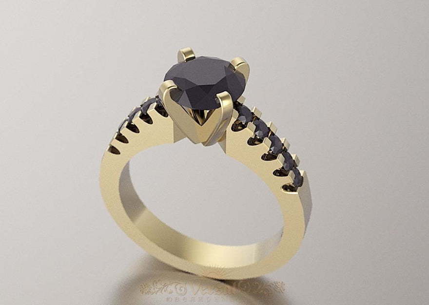 Помолвочное кольцо VGPK0015 из Желтое золото, Белое золото, Платина от Ювелирный Дом Версаль 2