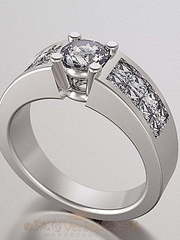 Помолвочное кольцо VGPK0084 из Белое золото, Желтое золото, Платина от Ювелирный Дом Версаль 1