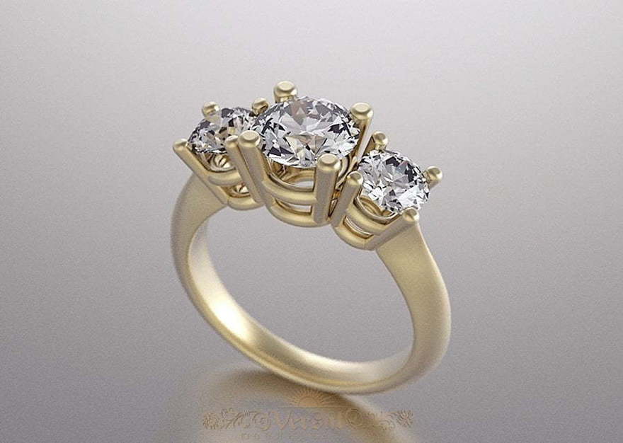 Помолвочное кольцо VGPK0046 из Белое золото, Желтое золото, Платина от Ювелирный Дом Версаль 1