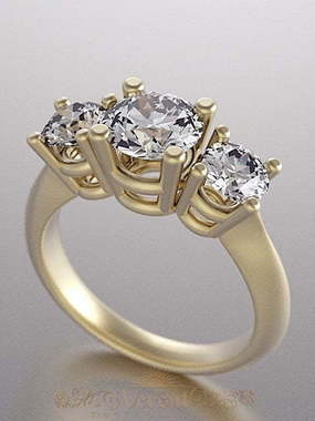Помолвочное кольцо VGPK0046 из Белое золото, Желтое золото, Платина от Ювелирный Дом Версаль 1