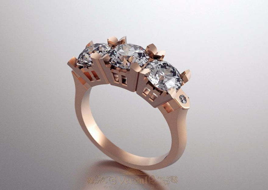 Помолвочное кольцо VGPK0040 из Розовое (красное) золото от Ювелирный Дом Версаль 1