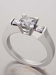 Помолвочное кольцо VGPK0005 из Белое золото, Желтое золото, Платина от Ювелирный Дом Версаль 1