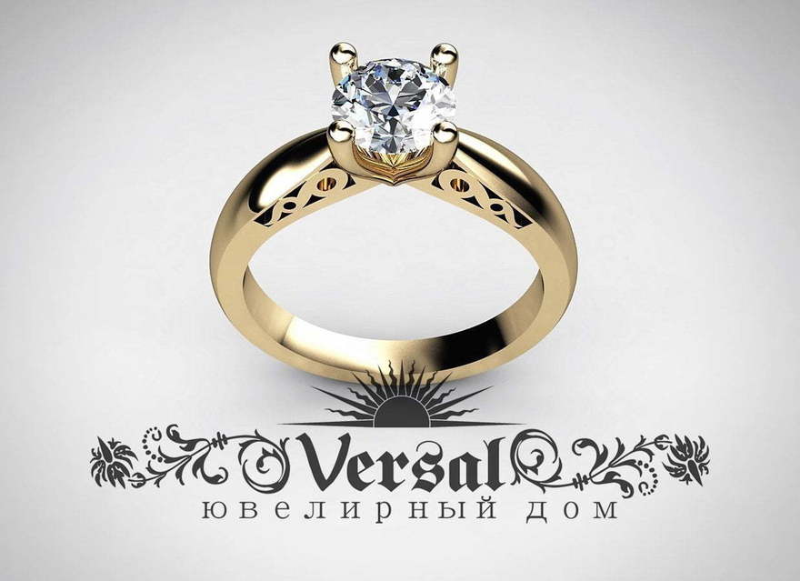 Помолвочное кольцо VGPK0031 из Желтое золото, Белое золото от Ювелирный Дом Версаль 2