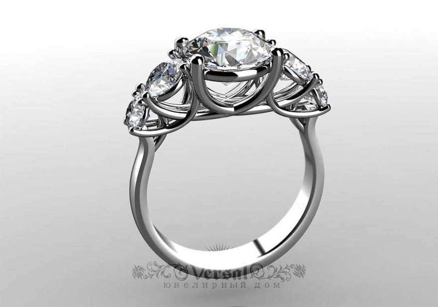 Помолвочное кольцо VGPK0096 из Белое золото от Ювелирный Дом Версаль 1
