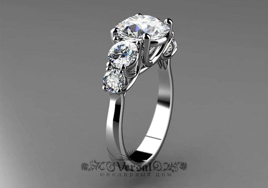 Помолвочное кольцо VGPK0096 из Белое золото от Ювелирный Дом Версаль 3