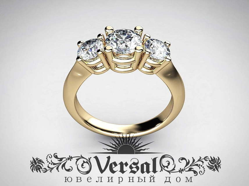 Помолвочное кольцо VGPK0006 из Желтое золото, Белое золото от Ювелирный Дом Версаль 2