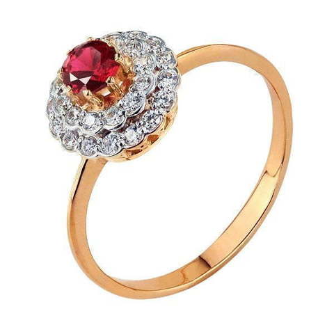 Помолвочное кольцо 0130162Фк из Розовое (красное) золото от Ювелирный салон Юверос 1