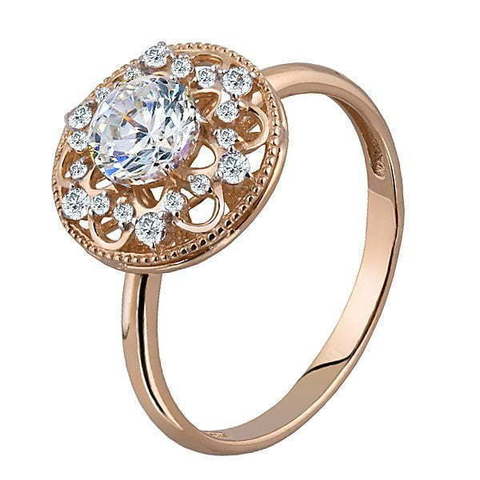 Помолвочное кольцо 25123к из Розовое (красное) золото от Ювелирный салон Юверос 1