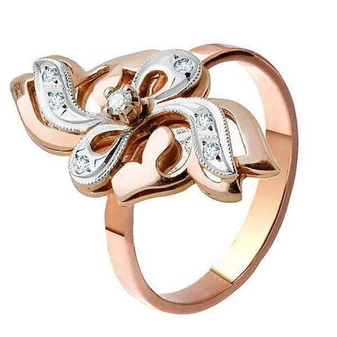 Помолвочное кольцо 81171 из Розовое (красное) золото от Ювелирный салон Юверос 1