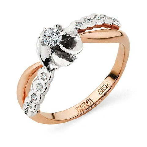 Помолвочное кольцо 81208К из Розовое (красное) золото от Ювелирный салон Юверос 1
