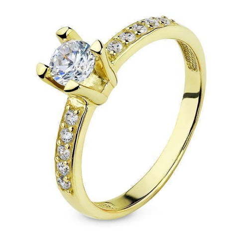 Помолвочное кольцо 10008Ж из Желтое золото от Ювелирный салон Юверос 1