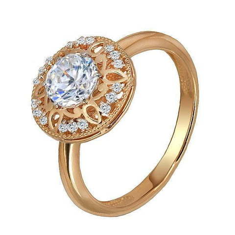 Помолвочное кольцо 25126к из Розовое (красное) золото от Ювелирный салон Юверос 1