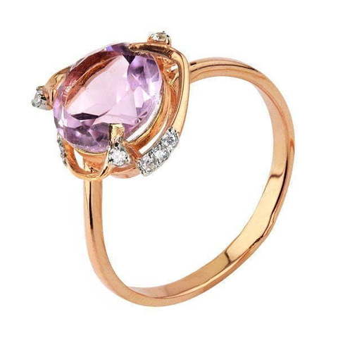 Помолвочное кольцо 11512001АФ из Розовое (красное) золото от Ювелирный салон Юверос 1