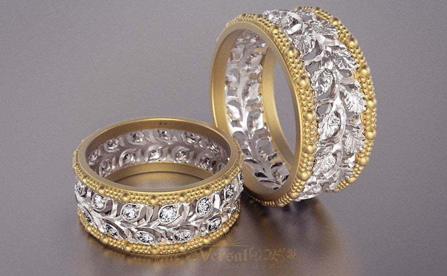 Обручальные кольца VGOK0037 из Комбинированные от Ювелирный Дом Версаль 1