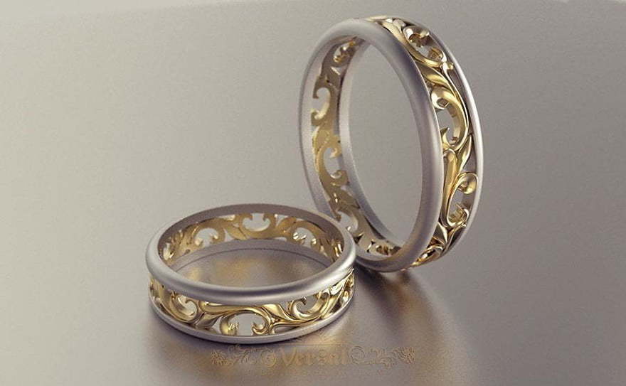Обручальные кольца VGOK0163 из Комбинированные от Ювелирный Дом Версаль 3