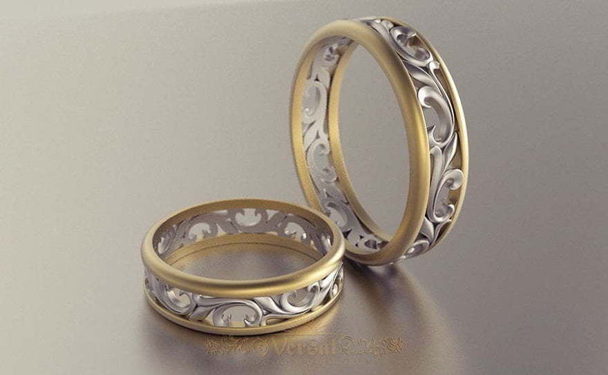 Обручальные кольца VGOK0163 из Комбинированные от Ювелирный Дом Версаль 4