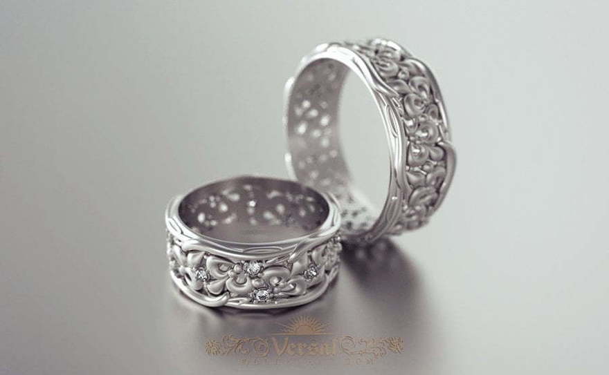 Обручальные кольца VGOK0130 из Белое золото, Платина от Ювелирный Дом Версаль 1
