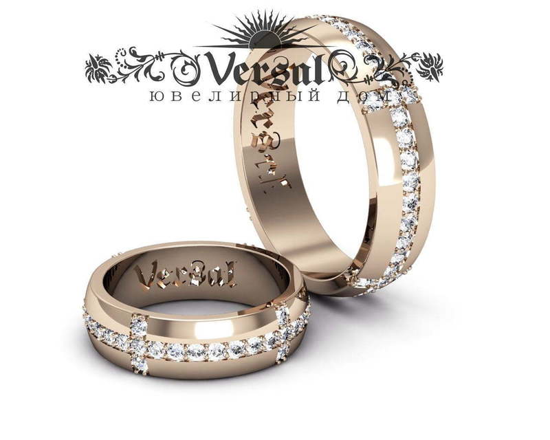Обручальные кольца VGOK0026 из Розовое (красное) золото от Ювелирный Дом Версаль 1