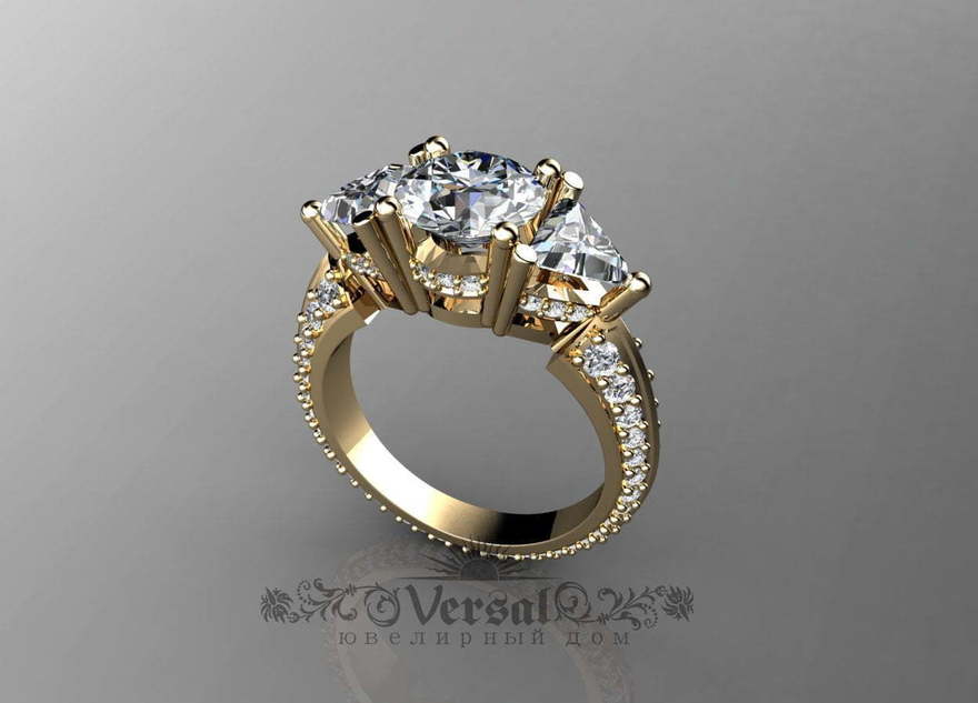 Помолвочное кольцо VGJK0048 из Желтое золото от Ювелирный Дом Версаль 1
