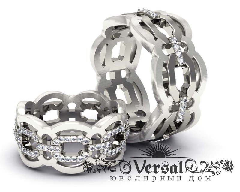 Обручальные кольца VGOK0066 из Белое золото, Платина от Ювелирный Дом Версаль 1