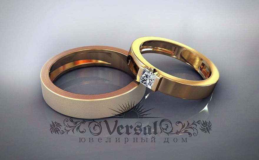 Обручальные кольца VGOK0040 из Желтое золото, Розовое (красное) золото от Ювелирный Дом Версаль 1