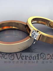 Обручальные кольца VGOK0040 из Желтое золото, Розовое (красное) золото от Ювелирный Дом Версаль 1