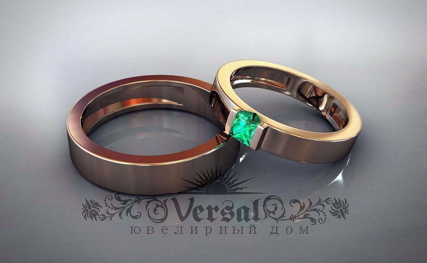 Обручальные кольца VGOK0040 из Желтое золото, Розовое (красное) золото от Ювелирный Дом Версаль 2