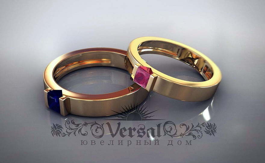 Обручальные кольца VGOK0040 из Желтое золото, Розовое (красное) золото от Ювелирный Дом Версаль 3