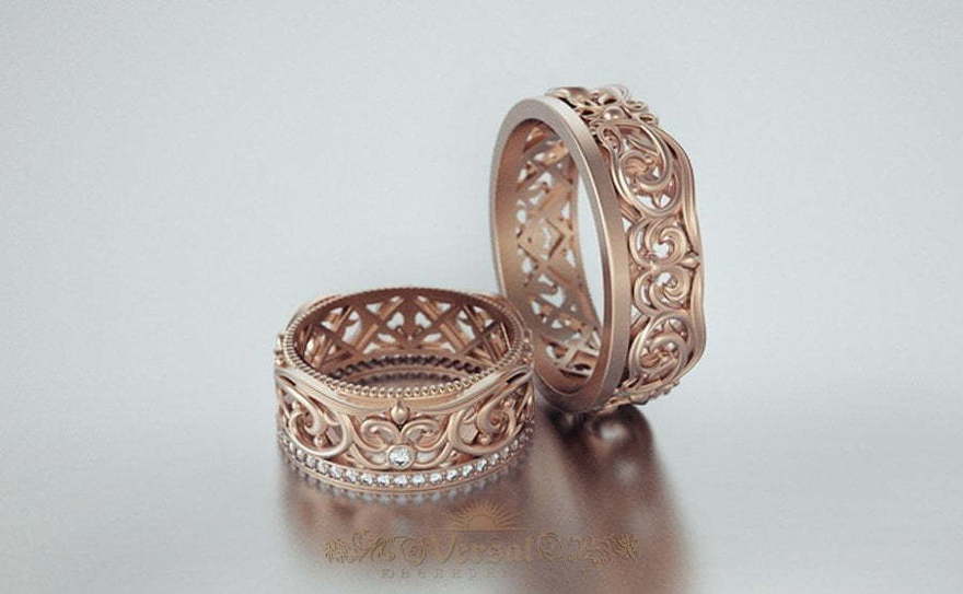 Обручальные кольца VGOK0156 из Розовое (красное) золото, Комбинированные от Ювелирный Дом Версаль 1