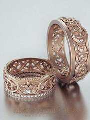 Обручальные кольца VGOK0156 из Розовое (красное) золото, Комбинированные от Ювелирный Дом Версаль 1