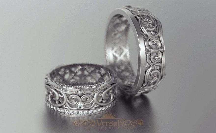 Обручальные кольца VGOK0156 из Белое золото, Платина от Ювелирный Дом Версаль 1