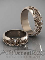 Обручальные кольца VGOK0075 из Розовое (красное) золото, Комбинированные от Ювелирный Дом Версаль 1