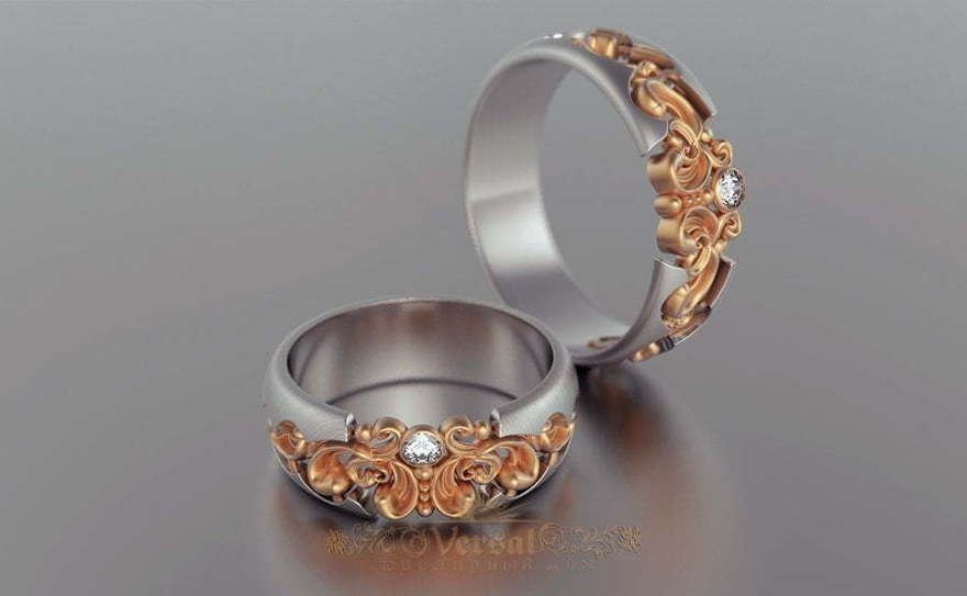 Обручальные кольца VGOK0075 из Комбинированные от Ювелирный Дом Версаль 1