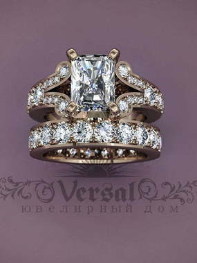Помолвочное кольцо VGJK0099 из Белое золото, Розовое (красное) золото от Ювелирный Дом Версаль 1