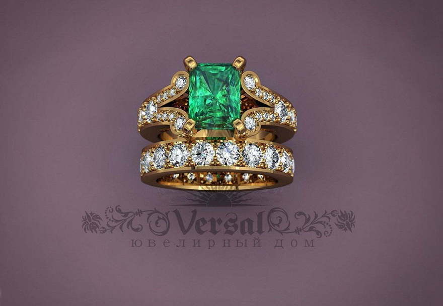 Помолвочное кольцо VGJK0099 из Желтое золото от Ювелирный Дом Версаль 1