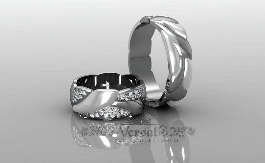 Обручальные кольца VGOK0149 из Белое золото, Платина от Ювелирный Дом Версаль 1