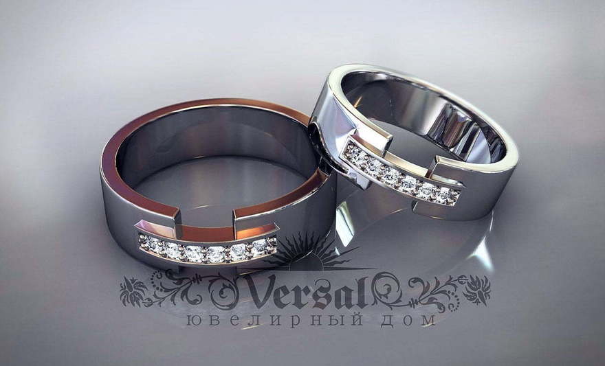 Обручальные кольца VGOK0025 из Белое золото, Розовое (красное) золото, Платина от Ювелирный Дом Версаль 1