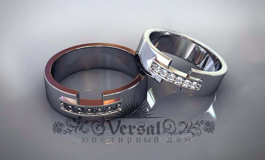 Обручальные кольца VGOK0025 из Белое золото, Розовое (красное) золото, Платина от Ювелирный Дом Версаль 2