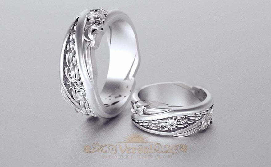 Обручальные кольца VGOK0102 из Белое золото от Ювелирный Дом Версаль 2
