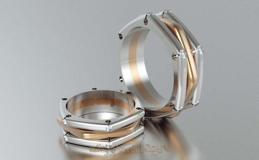 Обручальные кольца VGOK0095 из Комбинированные от Ювелирный Дом Версаль 2