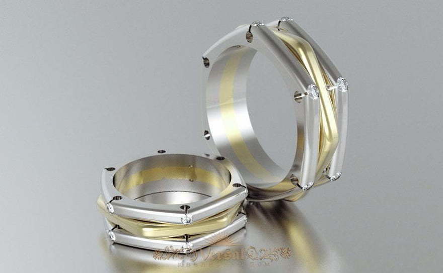 Обручальные кольца VGOK0095 из Комбинированные от Ювелирный Дом Версаль 3